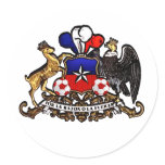 Chile Huemul and Condor soccer futbol emblem Round Stickers