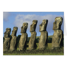 Chile, isla de pascua, Rapa Nui, Ahu Akivi Felicitacion