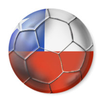 Chile LA Roja Chilean Soccer Ball flag of Chile magnets