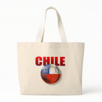 Chile logo soccer ball flag of Chile gear Tote Bag