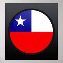 Chile quality Flag Circle Posters