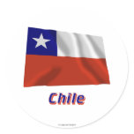 Chile Waving Flag with Name stickers