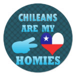 Chileans are my Homies Round Stickers