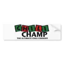 Chili Champ Bumber Sticker bumper stickers by chilichamp Chili Champ Bumber Sticker bumper stickers