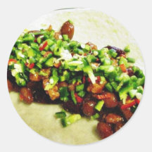 Chili Chillies Burrito Round Sticker
