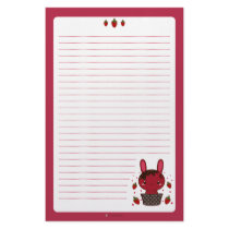 Chili Chocolate Truffle Bunny Personalized Stationery