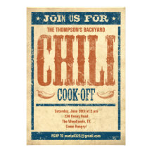 Chili Cook Off Invitations