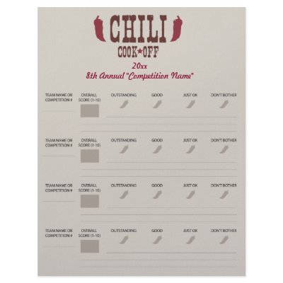 Chili Cook-Off Award Certificate Templates