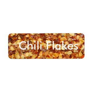 Chili Flakes label