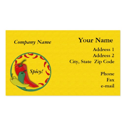 Chili Pepper Business Card