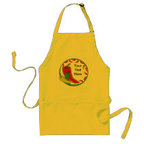 Chili Pepper Group Circle Frame3 Apron