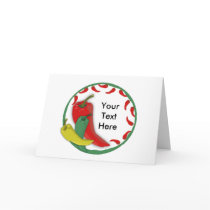 Chili Pepper Group Circle Frame3 cards by AryadnaDesign Chili Pepper Group Circle Frame3 cards