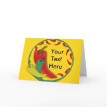 Chili Pepper Group Circle Frame cards by AryadnaDesign Chili Pepper Group Circle Frame cards