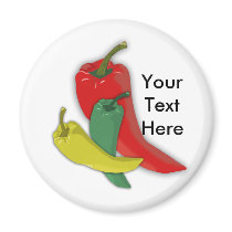 Chili Pepper Group magnets by AryadnaDesign Chili Pepper Group magnets