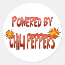 Chili Pepper Power Round Stickers