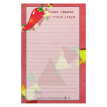 Chili Pepper Stationery by Customizables Chili Pepper Stationery