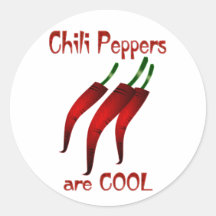 Chili Peppers are Cool Round Sticker