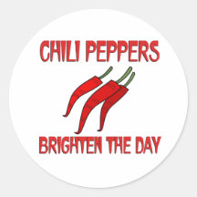 Chili Peppers Brighten the Day Sticker