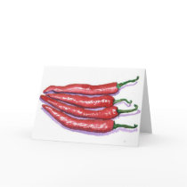 Chili Peppers Greeting Card by mozache Chili Peppers Greeting Card