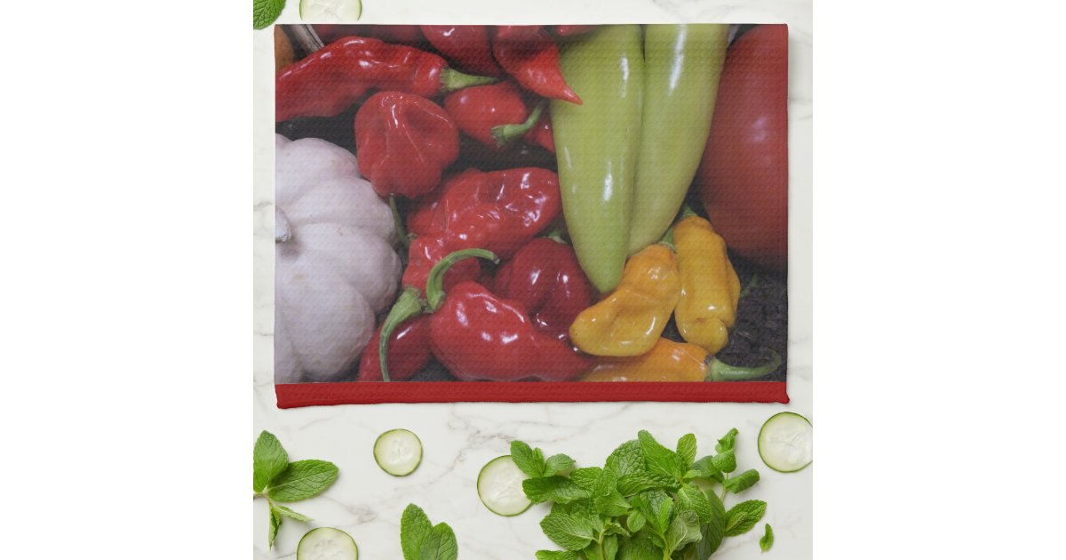 Chili Peppers Kitchen Towel Zazzle