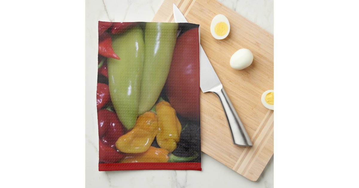 Chili Peppers Kitchen Towel Zazzle