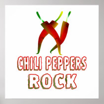 Chili Peppers Rock Poster