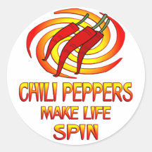 Chili Peppers Spin Sticker