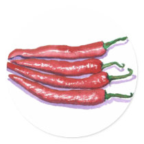 Chili Peppers Stickers by mozache Chili Peppers Stickers
