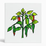 Chili Plant Many Peppers Graphic Binder