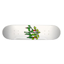 Chili Plant Many Peppers Graphic Skate Deck