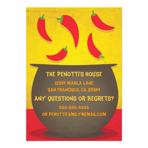 Chili Pot - Cook Off Invitation