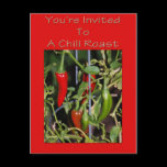 Chili Roast Invite Postcard postcards