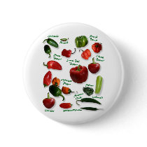 Chili Varieties Pinback Buttons