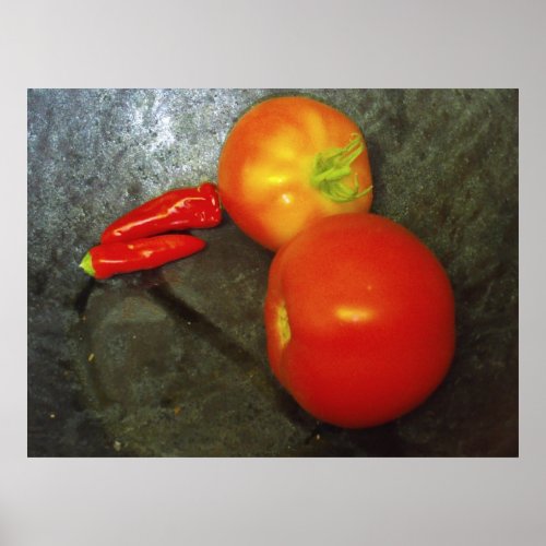 Chilies And Peppers Framed Print print