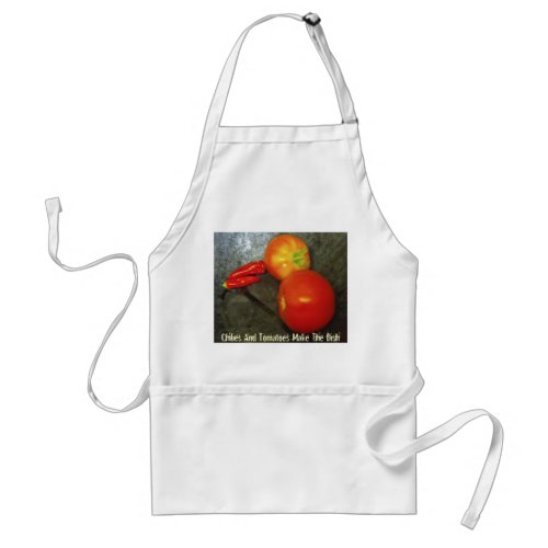 Chilies And Tomatoes Make The Dish apron