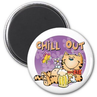 Chill Out Cat magnet