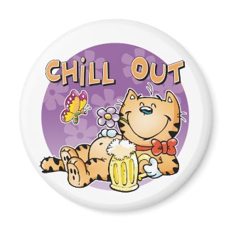 Chill Out Cat magnet