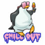 chill out penguin photo cutout