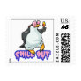 chill out penguin stamp