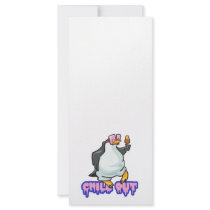 chill out penguin rack cards