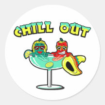 Chill Out Round Sticker