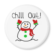 Chill Out Snowman magnets by christmasshop Chill Out Snowman magnets