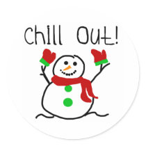 Chill Out Snowman stickers