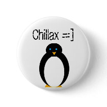 chillax penguin buttons by CrazyLambLion chillax penguin buttons