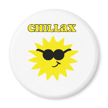 Chillax Sun Magnet by Rajee1 Chillax Sun Magnet