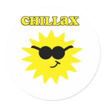 Chillax Sun Sticker stickers