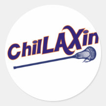 Chillaxin Lacrosse LAX Gifts Sticker