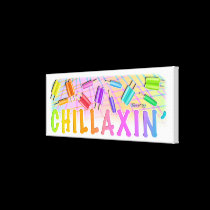 Chillaxin' Popsicles Gallery Wrapped Canvas canvas prints
