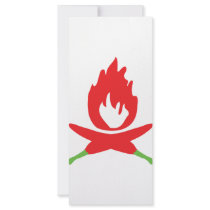 chilli fire icon custom rack card