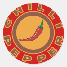 chilli pepper. spice round sticker